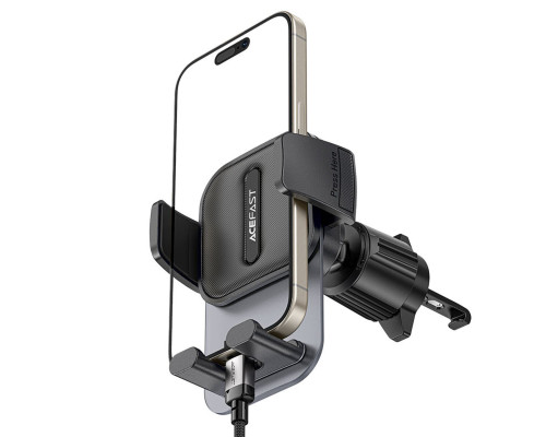 Автотримач для телефона ACEFAST D25 press type car holder for air vent Black (6974316282952)