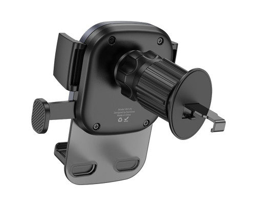 Автотримач для телефона BOROFONE BH120 Delightful one-button car holder (air outlet) Black Gray (6941991114786)