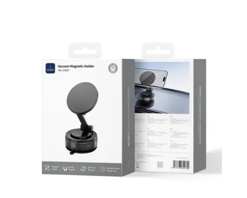 Тримач WiWU Wi-CH057 Vacuum Magnetic Holder Black mag-6977703655780153610
