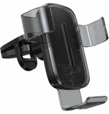 Тримач для мобiльного з БЗП Baseus Explore Wireless Charger Gravity Car Mount（15W）Black