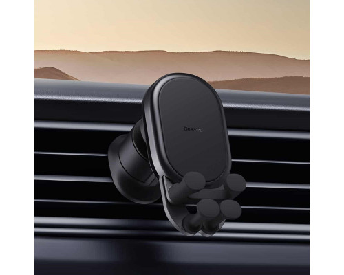 Тримач для мобiльного Baseus Stable Gravitational Wireless Charging Car Mount Pro 15W (Air Outlet Version) Black