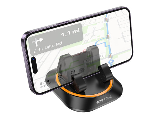 Тримач для мобільного BOROFONE BH116 Vicktory car holder for dashboard Black (6941991112997)