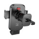 Автотримач для телефона HOCO H78 Vista push-type car holder (air outlet) Black Metal Gray (6942007647885)