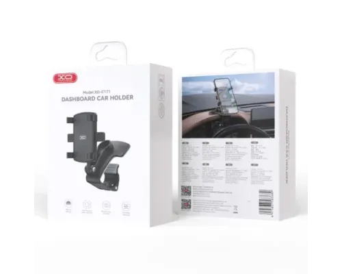 Автотримач XO C171 Dashboard Phone Holder Чорний mag-6975837583689147329