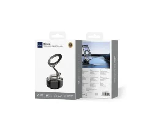 Тримач WiWU Wi-CH056 Octopus Vacuum Suction Magnetic Phone Holder Tarnish mag-6977703654318153601