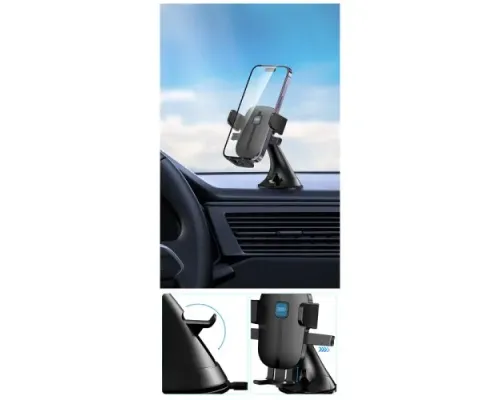 Автотримач XO C120 Instrument panel small suction cup holder Чорний mag-6920680835690147286