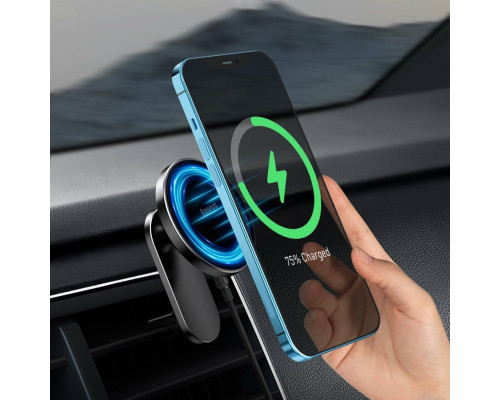 Тримач для мобiльного з БЗП Baseus Big Energy Car Mount Wireless Charger Black