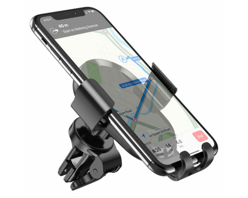 Тримач для мобiльного з БЗП HOCO CA105 Guide three-axis linkage wireless charging car holder Black