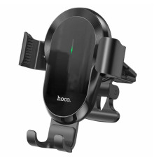 Тримач для мобiльного з БЗП HOCO CA105 Guide three-axis linkage wireless charging car holder Black