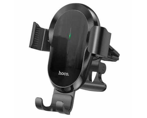 Тримач для мобiльного з БЗП HOCO CA105 Guide three-axis linkage wireless charging car holder Black