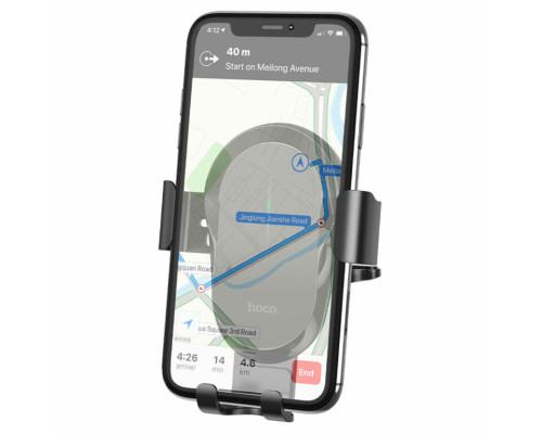 Тримач для мобiльного з БЗП HOCO CA105 Guide three-axis linkage wireless charging car holder Black