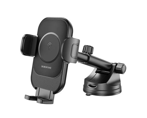 Тримач для мобiльного з БЗП BOROFONE BH203 Blue Charm wireless fast charging car holder(center console) (BH203)