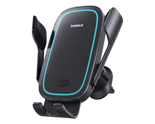 Тримач для мобiльного з БЗП Baseus Milky Way Pro Series Wireless Charging Electric Car Mount Phone Holder 15W Cluster Black (C40357000111-00)