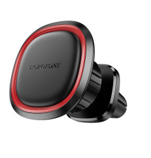 Автотримач для телефона BOROFONE BH124 Roman magnetic car holder (air outlet) Black and Red (6941991119545)