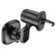 Автотримач для телефона HOCO HW30 Crown magnetic wireless charging car holder (air outlet) Black Metal Gray (6942007646925)