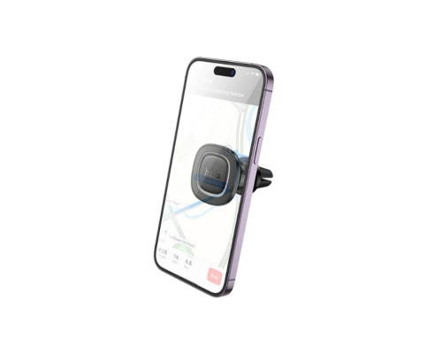 Автотримач для телефона HOCO H72 Crown magnetic car holder (air outlet) Black Metal Gray (6942007646871)