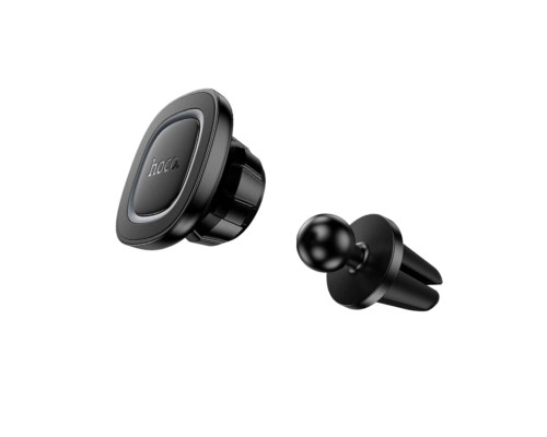 Автотримач для телефона HOCO H72 Crown magnetic car holder (air outlet) Black Metal Gray (6942007646871)
