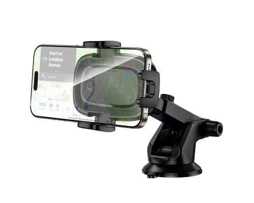 Автотримач для телефона з БЗП BOROFONE BH223 Follower push-type wireless fast charging car holder(center console) (6941991121319)