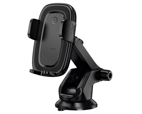 Автотримач для телефона з БЗП BOROFONE BH223 Follower push-type wireless fast charging car holder(center console) (6941991121319)
