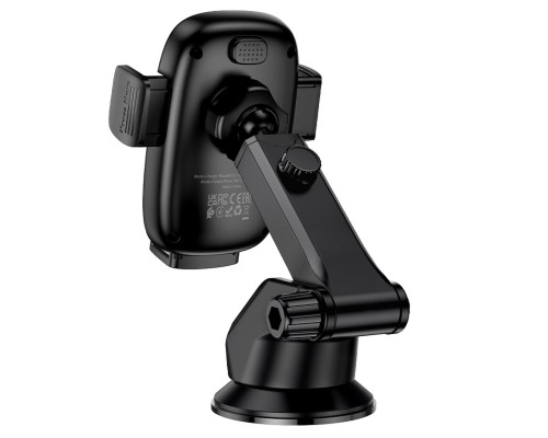 Автотримач для телефона з БЗП BOROFONE BH223 Follower push-type wireless fast charging car holder(center console) (6941991121319)