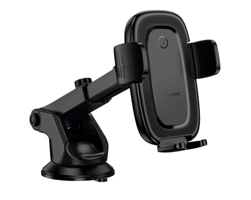 Автотримач для телефона з БЗП BOROFONE BH223 Follower push-type wireless fast charging car holder(center console) (6941991121319)