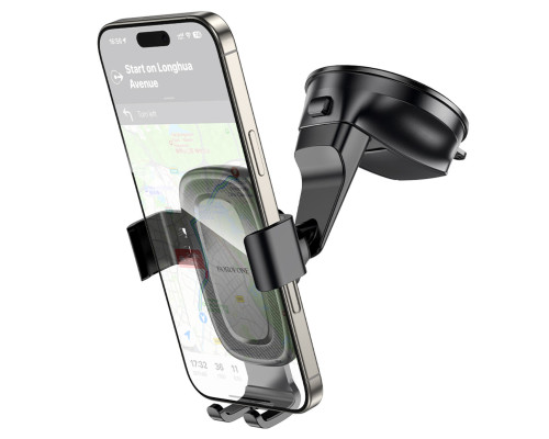 Автотримач для телефона BOROFONE BH130 Follower gravity car holder(center console) Black (6941991121289)