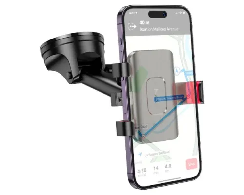 Автотримач Hoco H22 Dragon automatic clamping car holder(center console) Чорний mag-6942007605656151394