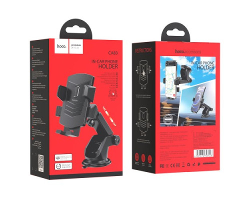 Автотримач Hoco CA83 David one-button center console car holder Чорний mag-6931474748423132462