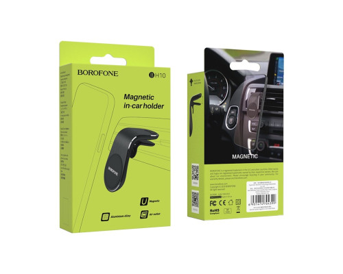 Тримач для мобільного BOROFONE BH10 Air outlet magnetic in-car holder Black