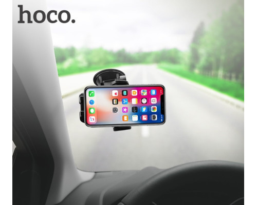 Тримач для мобільного HOCO CA31 cool run suction cup car holder Black