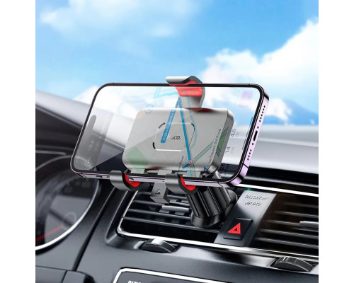 Тримач для мобільного HOCO H21 Dragon automatic clamp car holder(air outlet) Red Black