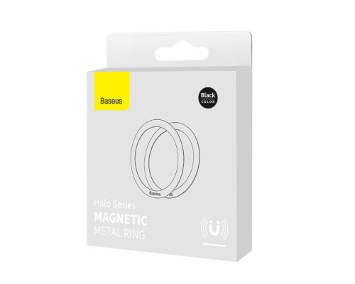 Пластина для магнітного тримача Baseus Halo Series Magnetic Metal Ring（2pcs/pack）Black (PCCH000001)