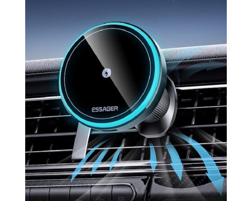 Автотримач для телефона ESSEGER element magnetic wireless charging car holder 15W black (EZJCFK-YS01-Z)