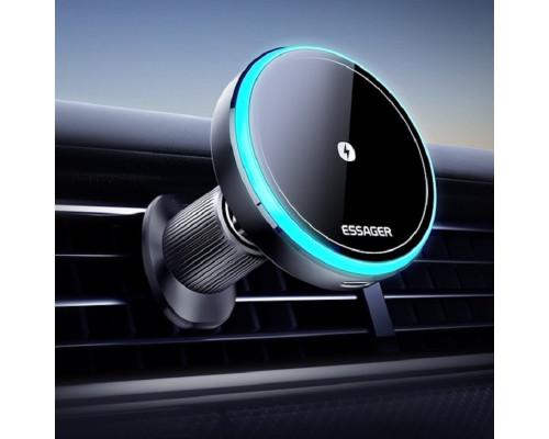 Автотримач для телефона ESSEGER element magnetic wireless charging car holder 15W black (EZJCFK-YS01-Z)