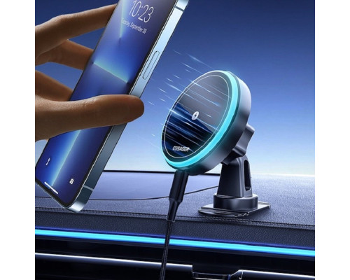 Автотримач для телефона ESSEGER element magnetic wireless charging car holder 15W black (EZJCFK-YS01-Z)