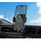 Тримач для мобільного BOROFONE BH220 Leader automatic induction wireless fast charging car holder(air outlet) Black Gray (6941991115288)
