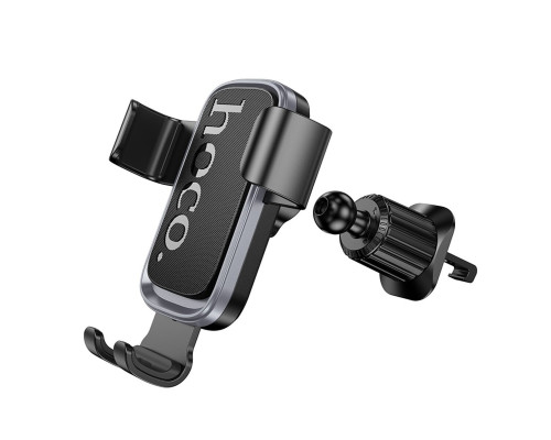 Автотримач для телефона HOCO H80 Vista gravity car holder (air outlet) Black Metal Gray (6942007647908)