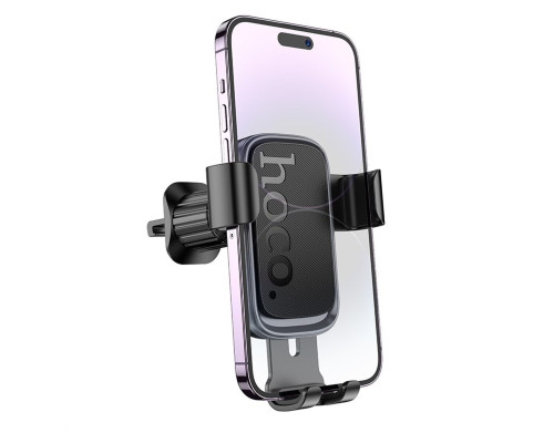 Автотримач для телефона HOCO H80 Vista gravity car holder (air outlet) Black Metal Gray (6942007647908)