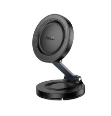 Автотримач для телефона HOCO H61 Show folding ring magnetic car holder (dashboard) Black Metal Gray (6942007637619)