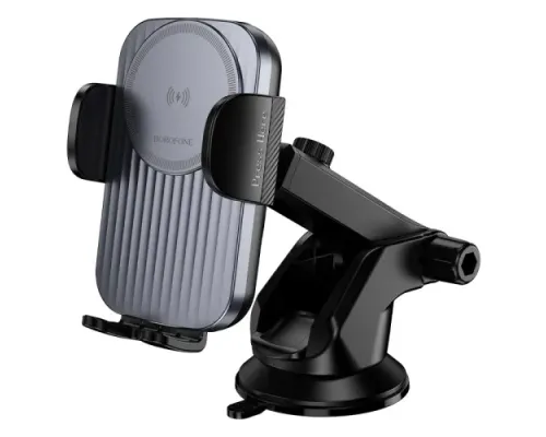Автотримач BOROFONE BH222 Leading push-type wireless fast charging car holder(center console) чорний mag-6941991119019146046