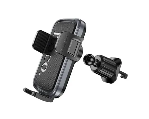 Автотримач Hoco H78 Vista push-type car holder(air outlet) black metal grey mag-6942007647885145291