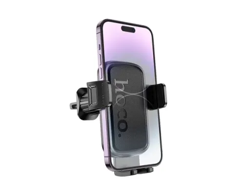 Автотримач Hoco H78 Vista push-type car holder(air outlet) black metal grey mag-6942007647885145291