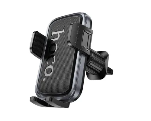 Автотримач Hoco H78 Vista push-type car holder(air outlet) black metal grey mag-6942007647885145291