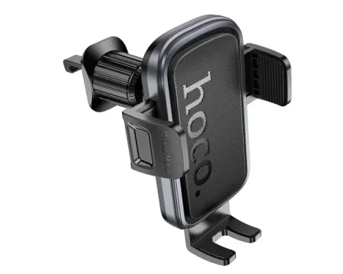 Автотримач Hoco H78 Vista push-type car holder(air outlet) black metal grey mag-6942007647885145291