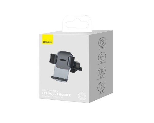 Тримач для мобiльного Baseus Easy Control Clamp Car Mount Holder (Air Outlet Version)Black (SUYK000101)