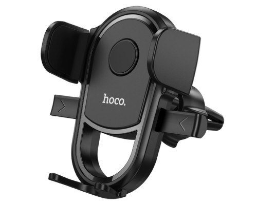 Автотримач для телефона HOCO H6 Grateful one-button car holder(air outlet) Black (6931474791436)