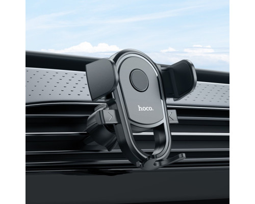 Автотримач для телефона HOCO H6 Grateful one-button car holder(air outlet) Black (6931474791436)