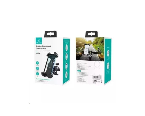 Велотримач для мобільного Usams US-ZJ064 Cycling Shockproof Phone Holder Black