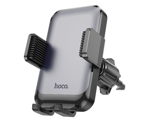 Тримач для мобільного HOCO H26 Rock push-type car holder(air outlet Black gray