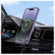 Тримач для мобільного з БЗП HOCO HW12 Guardian magnetic wireless fast charging car holder(air outlet) Black Gray